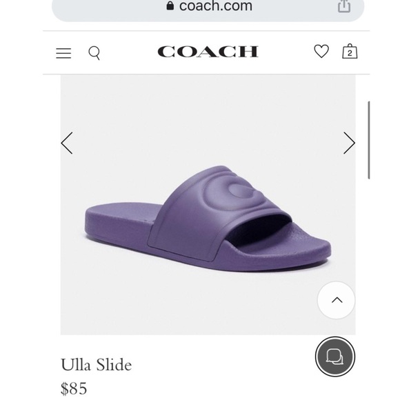 COACH ULLa Unisex Slip on slides size 8 new in box (purple) - Picture 6 of 16